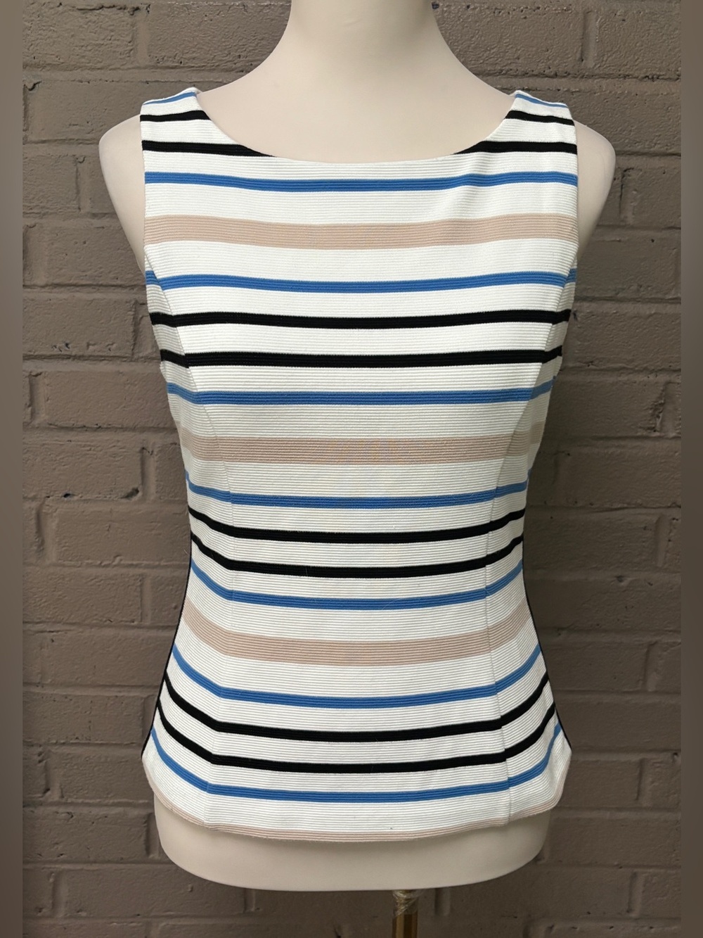 WHBM  white striped top 4